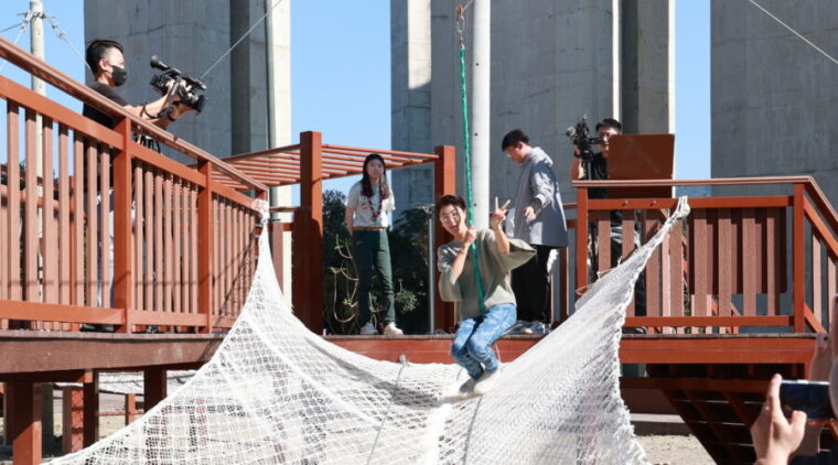 這個好玩!國姓橋聳雲天增設親子遊樂設施、山訓場